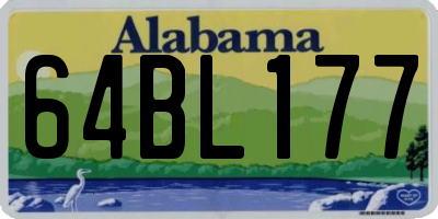 AL license plate 64BL177