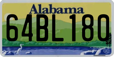 AL license plate 64BL180