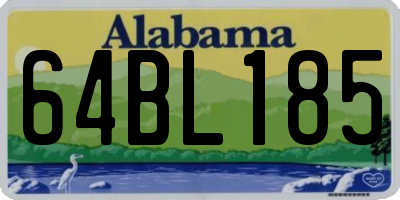 AL license plate 64BL185