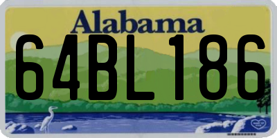 AL license plate 64BL186