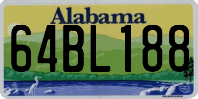 AL license plate 64BL188