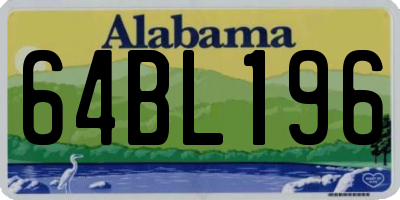 AL license plate 64BL196