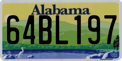 AL license plate 64BL197