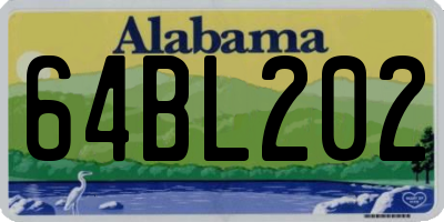 AL license plate 64BL202