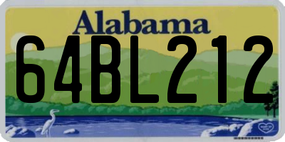 AL license plate 64BL212
