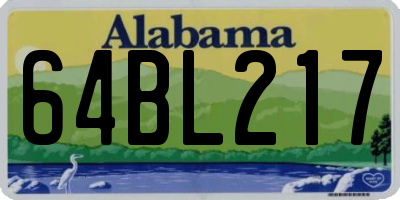 AL license plate 64BL217