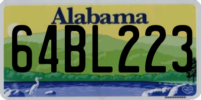 AL license plate 64BL223