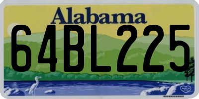 AL license plate 64BL225