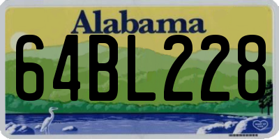 AL license plate 64BL228