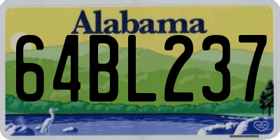 AL license plate 64BL237