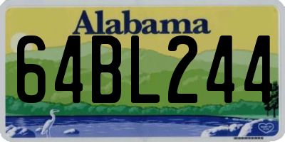 AL license plate 64BL244
