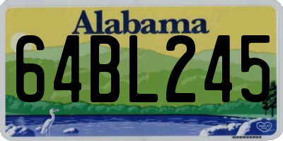 AL license plate 64BL245