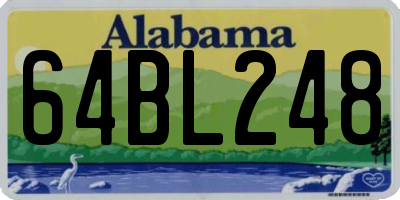 AL license plate 64BL248