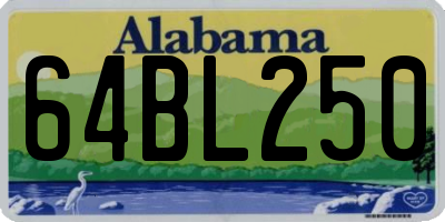 AL license plate 64BL250