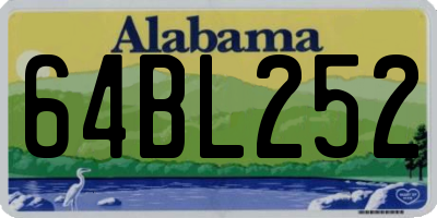 AL license plate 64BL252