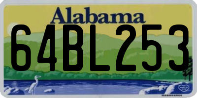 AL license plate 64BL253