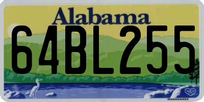 AL license plate 64BL255