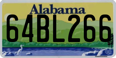 AL license plate 64BL266
