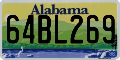 AL license plate 64BL269