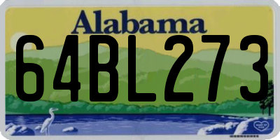 AL license plate 64BL273