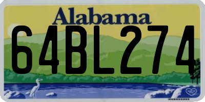 AL license plate 64BL274