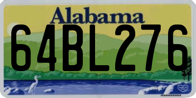 AL license plate 64BL276