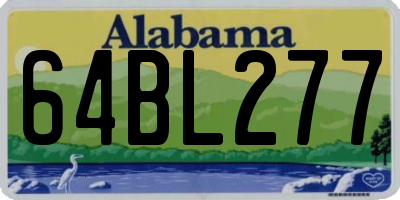 AL license plate 64BL277