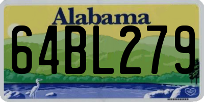AL license plate 64BL279