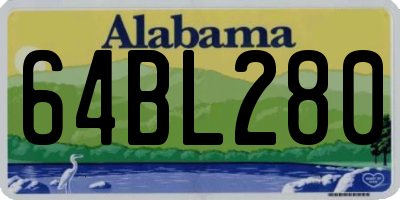 AL license plate 64BL280