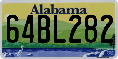 AL license plate 64BL282