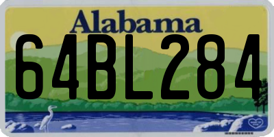 AL license plate 64BL284