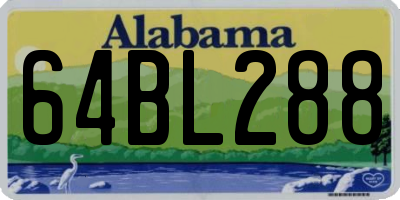 AL license plate 64BL288