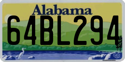 AL license plate 64BL294