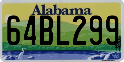AL license plate 64BL299