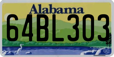 AL license plate 64BL303