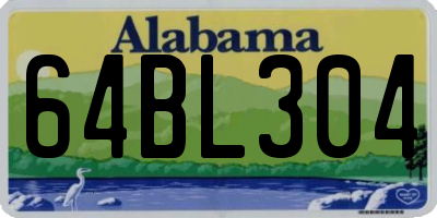 AL license plate 64BL304