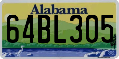 AL license plate 64BL305