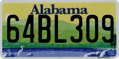 AL license plate 64BL309