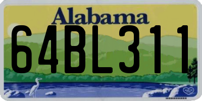 AL license plate 64BL311