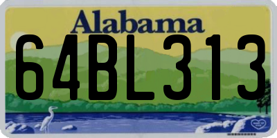 AL license plate 64BL313
