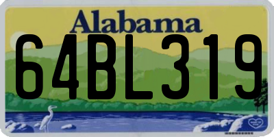 AL license plate 64BL319