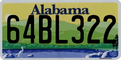 AL license plate 64BL322
