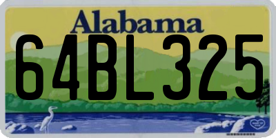 AL license plate 64BL325