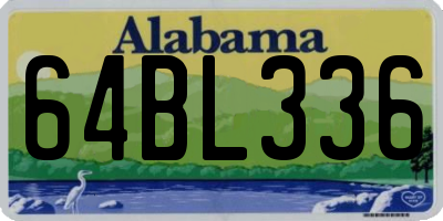 AL license plate 64BL336
