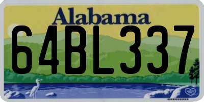 AL license plate 64BL337