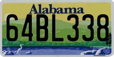 AL license plate 64BL338