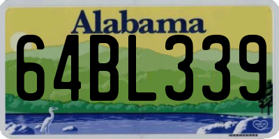 AL license plate 64BL339