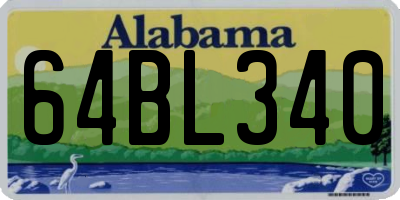 AL license plate 64BL340