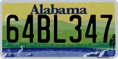 AL license plate 64BL347
