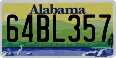 AL license plate 64BL357